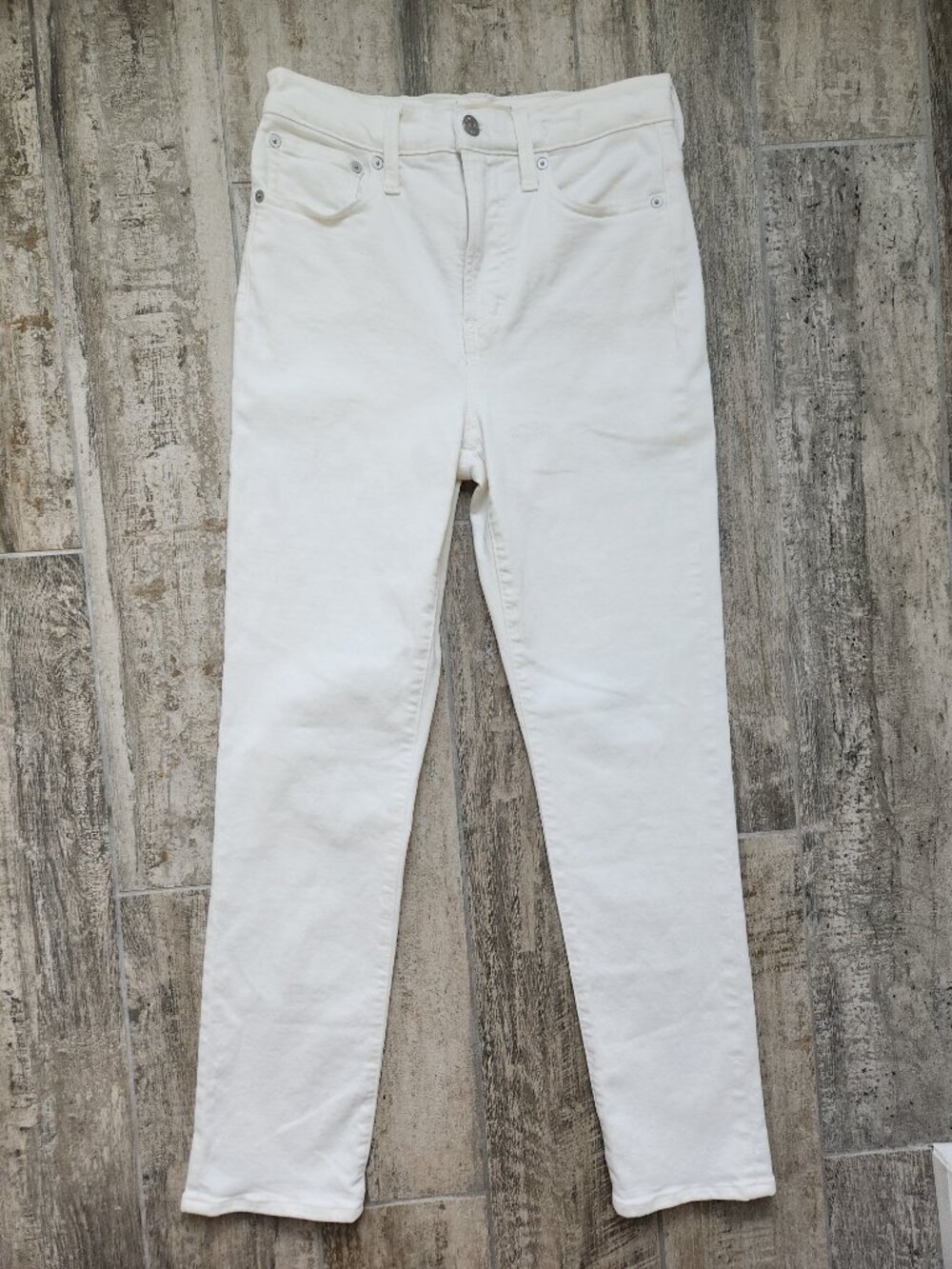 Madewell Perfect Vintage Jeans Womens 25 White High Rise Straight